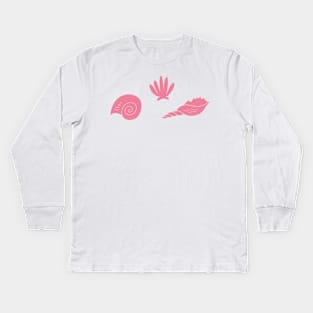 BEACH CONCH DESIGN Kids Long Sleeve T-Shirt